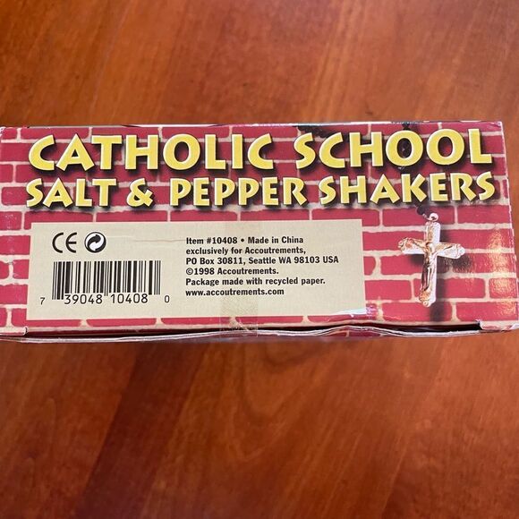 NEW. Catholic School Girl Salt & Pepper Shaker Set - Picture 3 of 5